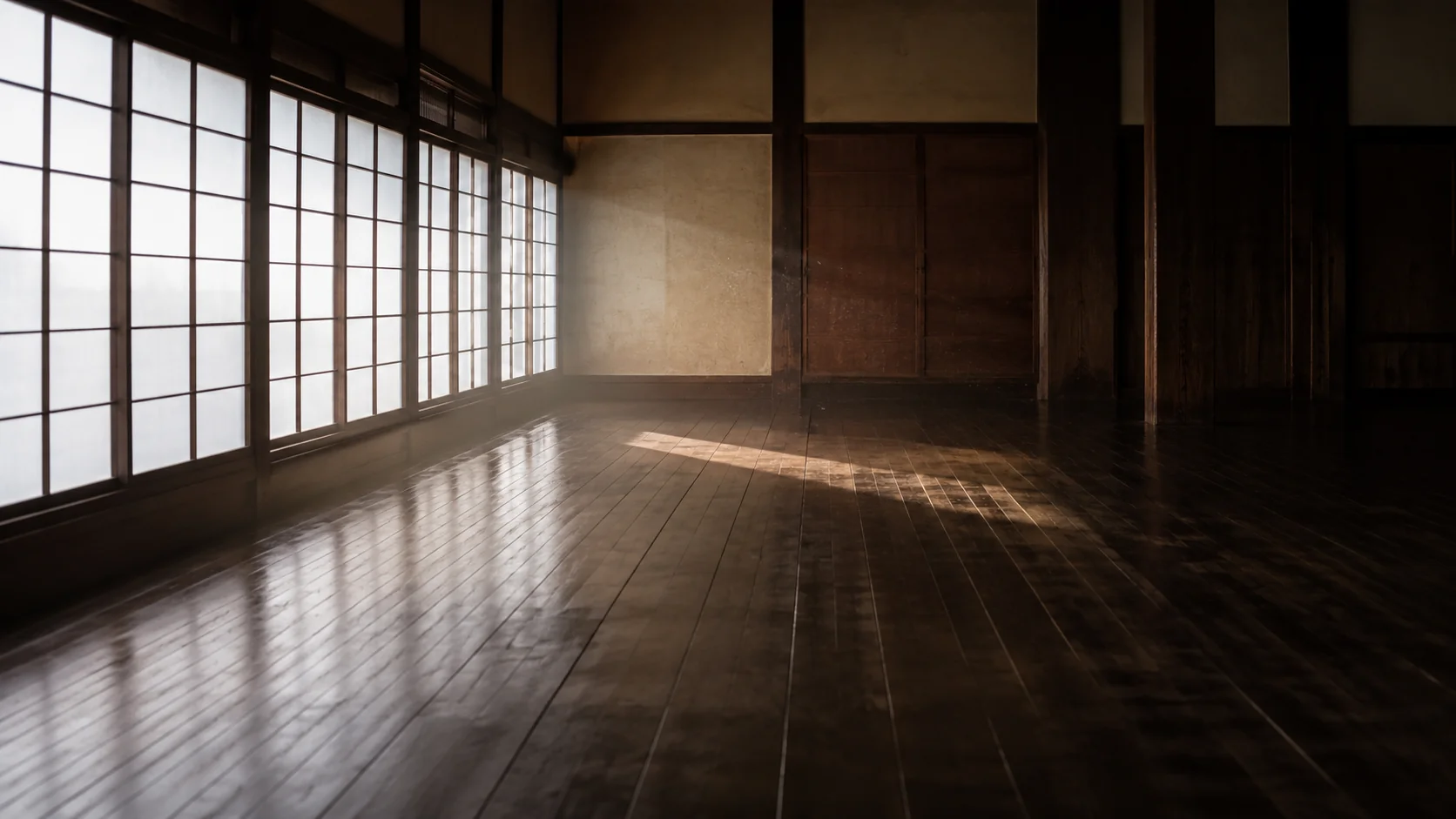 A dojo at first light